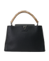 Capucines MM, &pound;2,500, Handbags, Black, Leather/Python, Front view